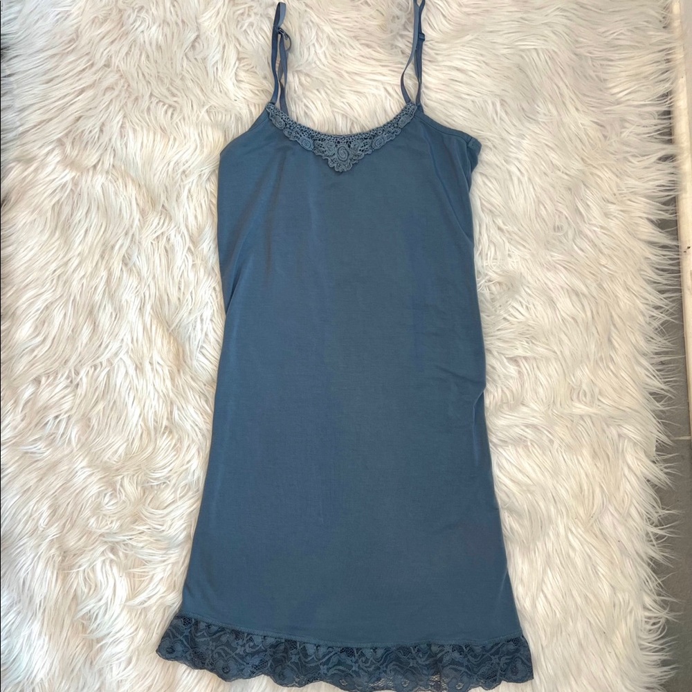 Blue Lace Mini Dress